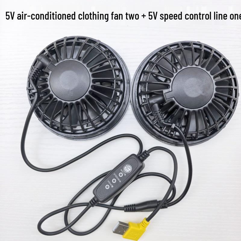 Cooling Electric Welding Air Conditioning Clothes with Nine-Leaf Fan, Universal Doll Clothes, and Inflatable 5V/7.4V Accessories.