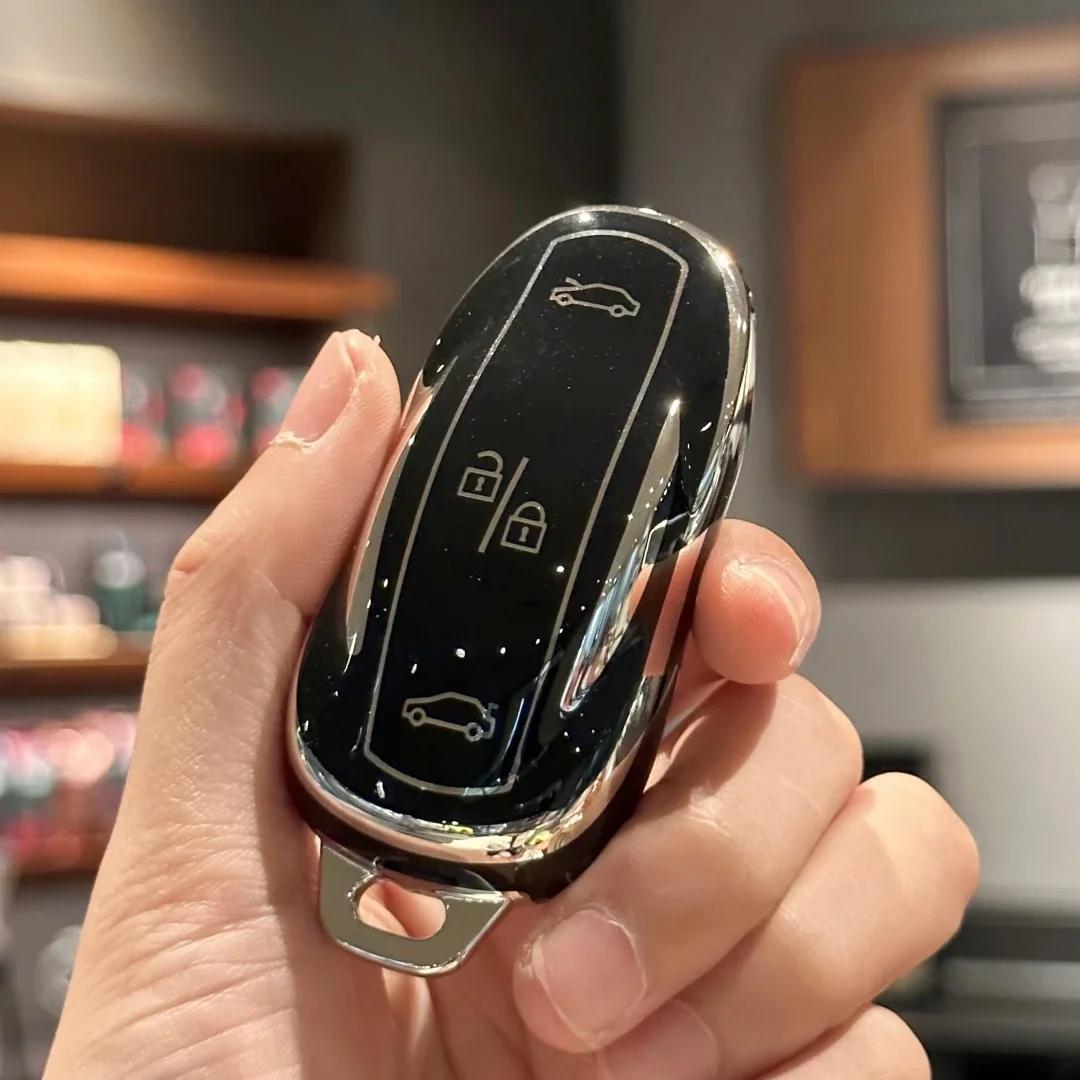 

Автомобильная наклейка Чехол для умного ключа автомобиля Tesla Брелок для Tesla Model 3 S Y Защитный корпус пульта ДУ Держатель Брелок Аксессуары