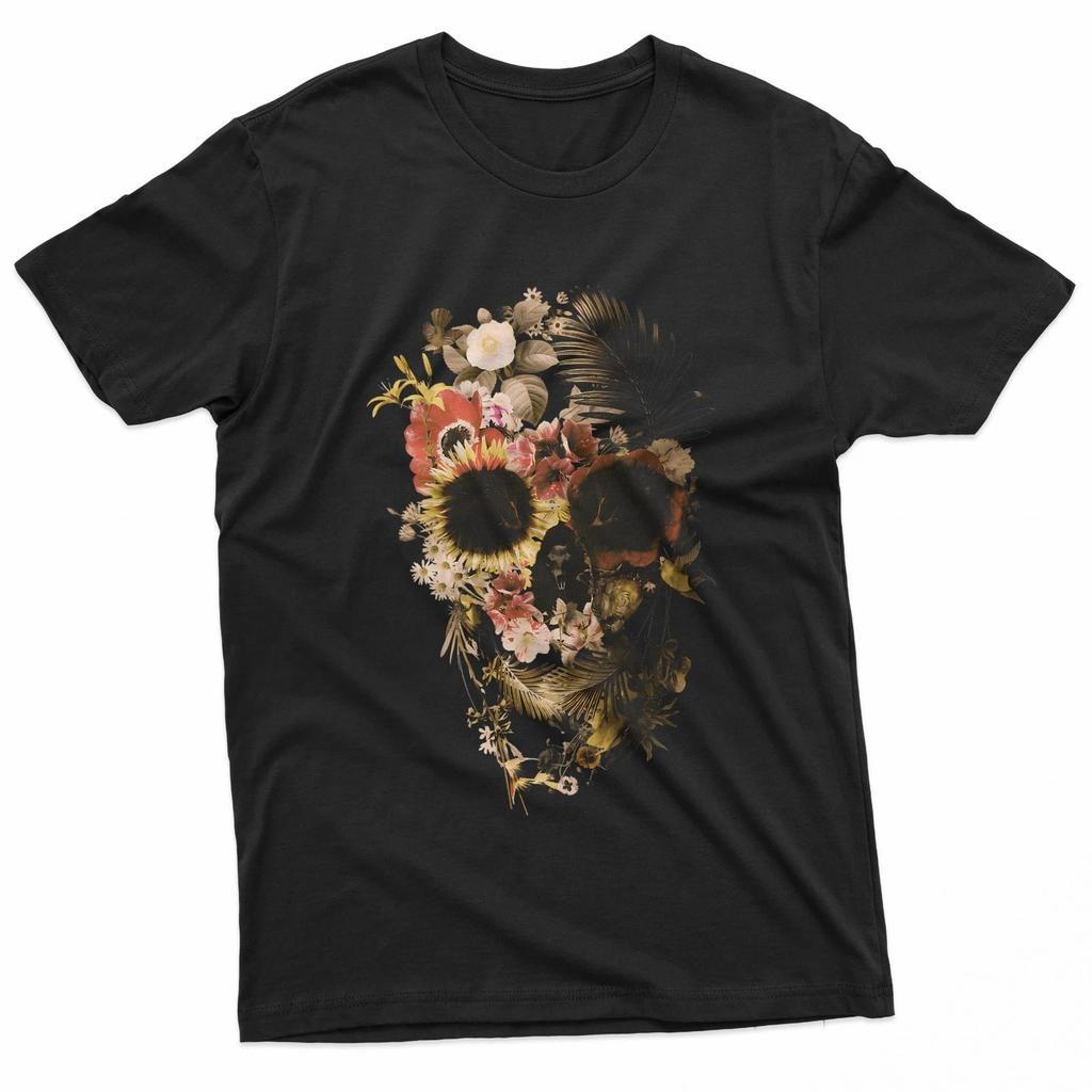 Floral Skull Garden of Death Gothic Botanical T-Shirt