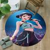 1pz KPop Demon Hunters ZOEY3 Stampa Tappeto Rotondo Sedia Tappeto Rotondo Adatto per Camera da Letto Soggiorno Tappeto Decorativo per la Casa