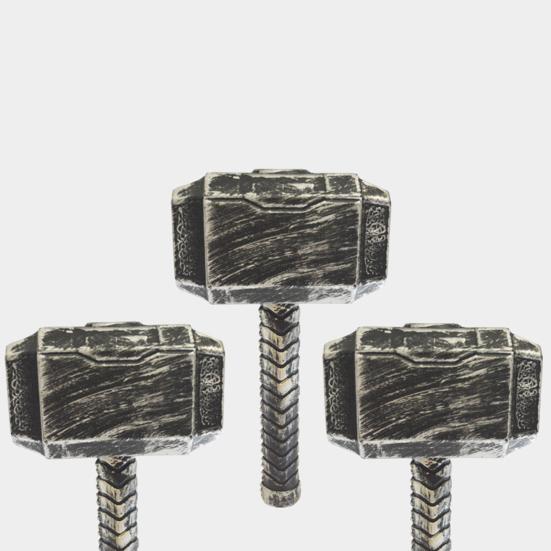 Thor's Hammer Collectible Model Toy Classic Cosplay Costume Props Simulation Avengers Superhero Role Playing Kids Toy for Halloween Party