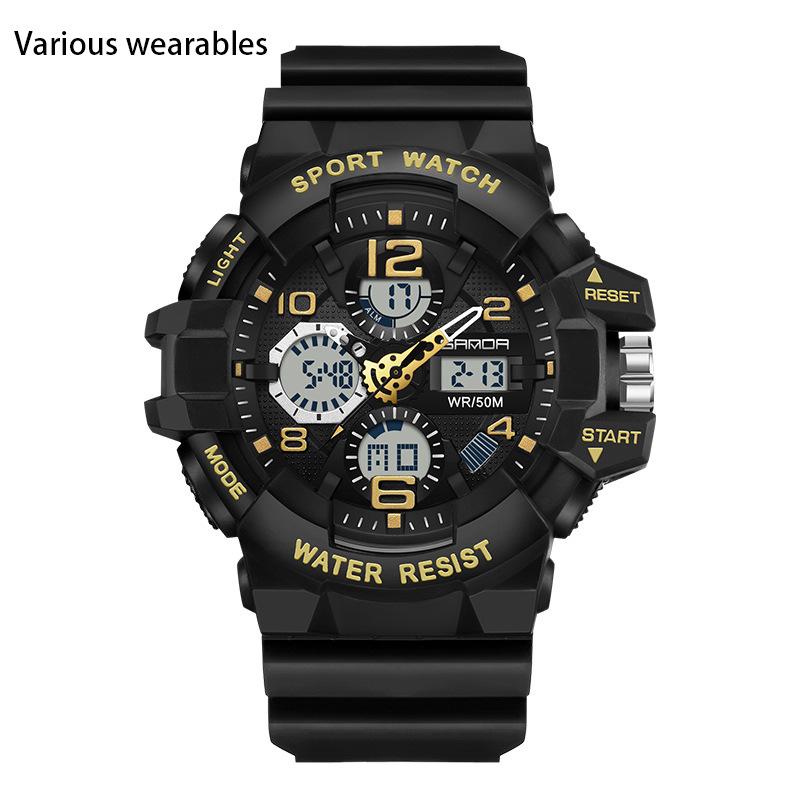 Молодежные спортивные трендовые корейские электронные часы мужские креативные индивидуальные часы