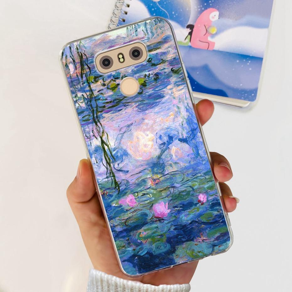 Case For LG Q6 Plus H870 H871 G600L G600K G600S Cute Flower Cat Pattern Soft Silicone TPU Phone Cases For LG G6 G 6 G6plus