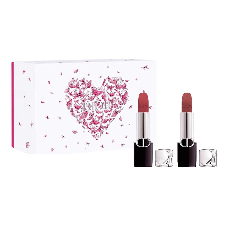 DIOR Lipstick Two-piece set: Velvet Mist Lipstick #688 + Velvet Mist Lipstick #720 синий