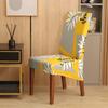 Stretchable Printed Chair Covers Set for Home Office Dustproof Elastic Slipcovers for Dining Chairs