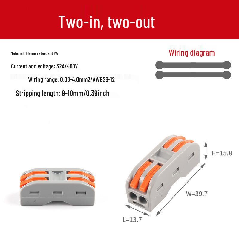 Universal Quick Connector: Soft/Hard Wire Terminal Splitter