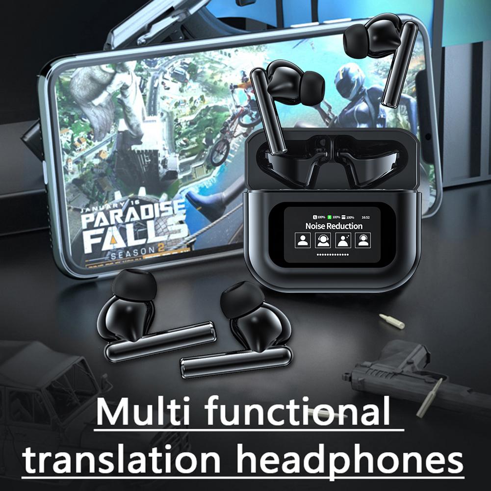 144 Languages Real Time Translator Earbuds ANC Noise Cancelling Wireless BT 5.4 Two-Way Translator Earbuds for Business Travel
