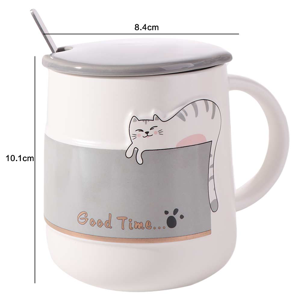 Decorative Water Cups Cartoon Tea Cup Creative Cat Ceramic Cup  Home Use