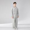 Fenteng Men's 7A Antibacterial Quilted Plaid Pajama Set