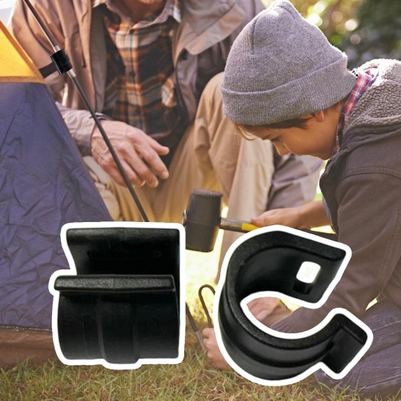 10Pieces Practical G Shape Hook Plastic Texture Suitable for Tent Frame 10kg Secure Fastening Camping Accessory Set