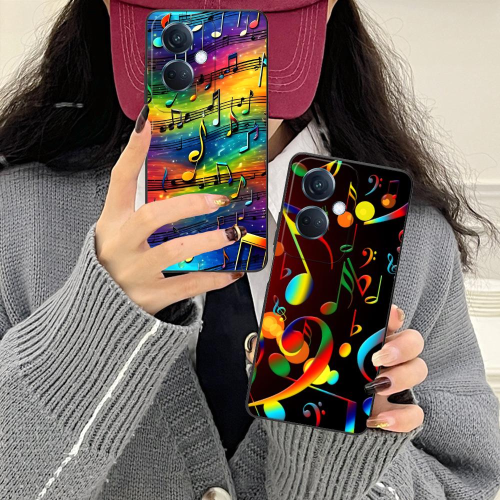 Musical Note Staff Mobile Phone Case for OPPO Find X9 X8 X7 X6 X5 X3 X2 Plus S Pro Ultra Lite Colorful Printing Cover Smartphone