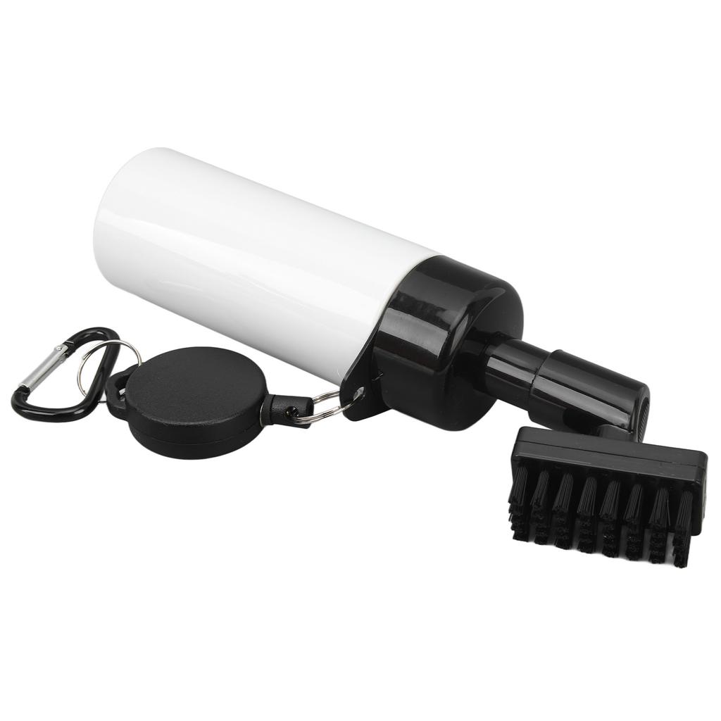 Golf Water Brush with Nylon Bristles 160ML Detachable Water Bottle Water Spray Golf Cleaning Tool with Retractable Rope