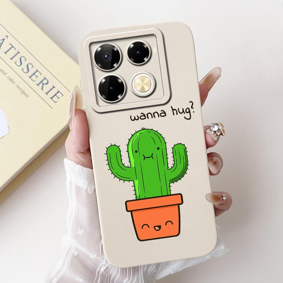 Soft TPU Candy Silicone Phone Case For Infinix Note 40 Pro Plus Note 40 4G 5G Back Cover Note40 4G Bumper Flower Girl Fashion