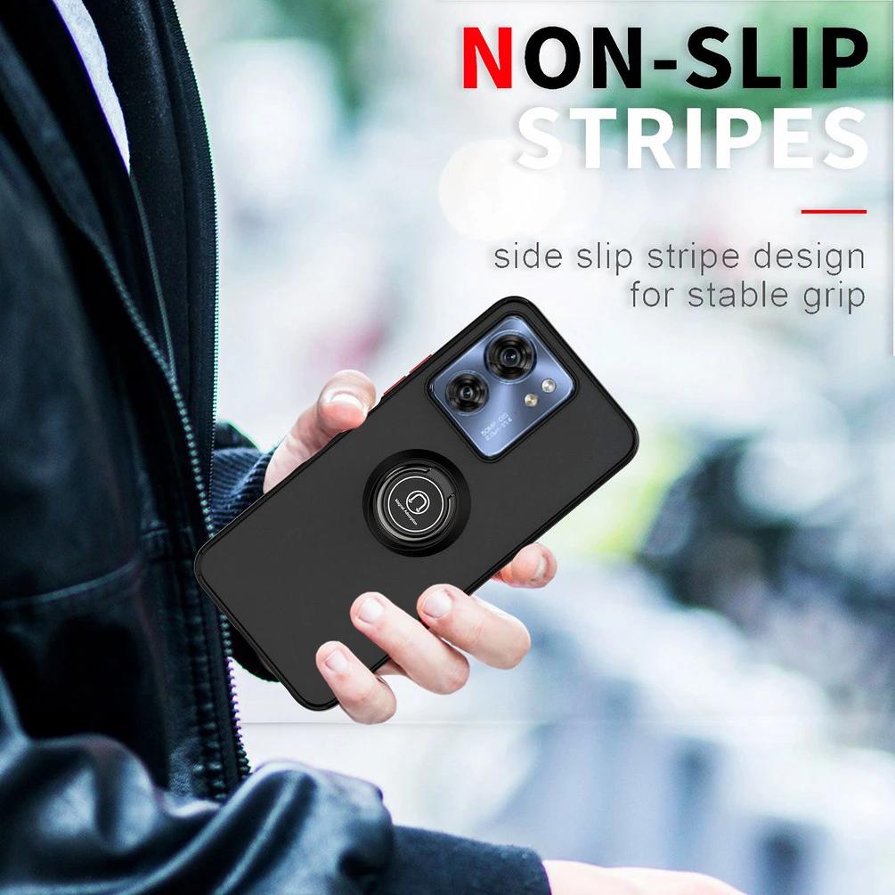 Shockproof Armor Matte Case For Motorola E20 G PLAY Stylus ACE Pure 2021 2022 2023 2024 5G 4G  Magnetic Holder Ring Stand Cover