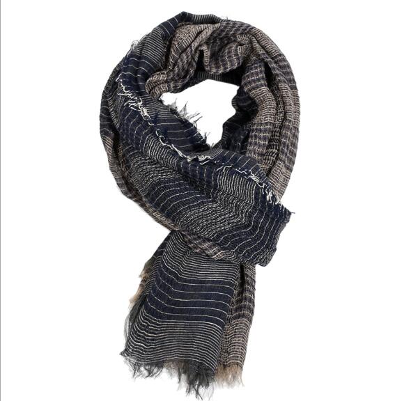 

Новый дизайн Хлопок Лен Мужские Шарфы Осенне-зимние Аксессуары для Мужчин Теплый Длинный Модный Бренд Мужской Шарф Bufanda 110X180CM