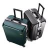 2025 Durable Large-Capacity Leather Travel Suitcase with Silent Wheels, Password Lock, USB Charging, UniSex