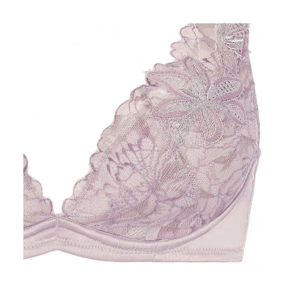 Charming Glamor Slim Line Deep V Bra Swans Tears M021 C70 [Amostyle] Women's (Violet)