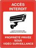 Heavy Duty Aluminum Security Sign Surveillance Private Property No Trespassing' Warning Plaque for Warehouse