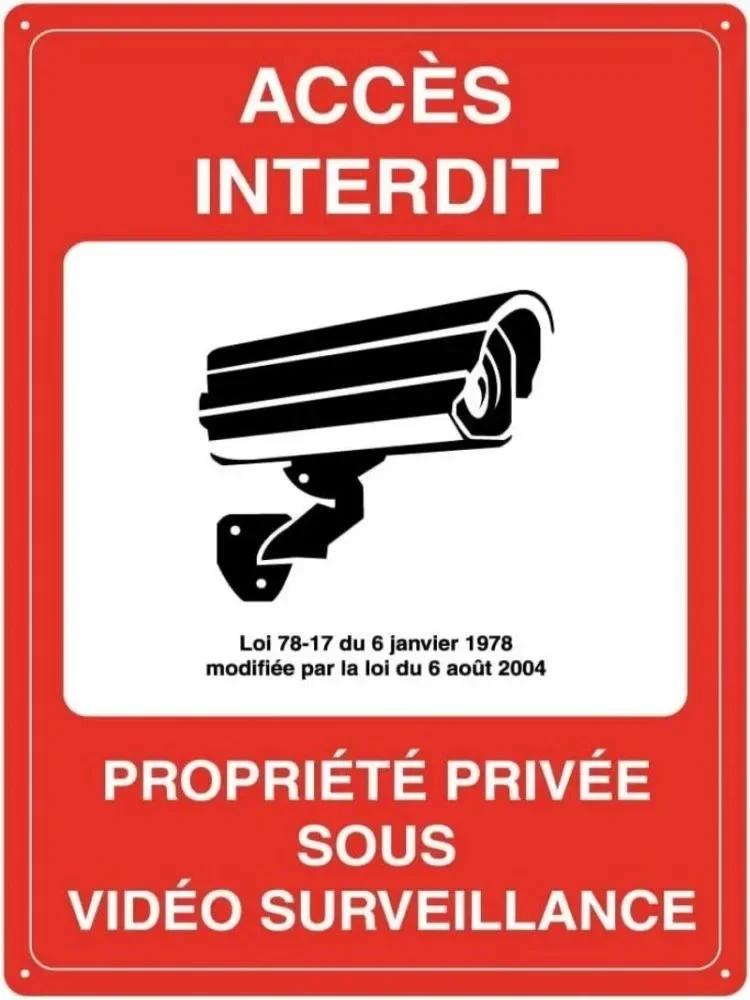 Heavy Duty Aluminum Security Sign Surveillance Private Property No Trespassing' Warning Plaque for Warehouse