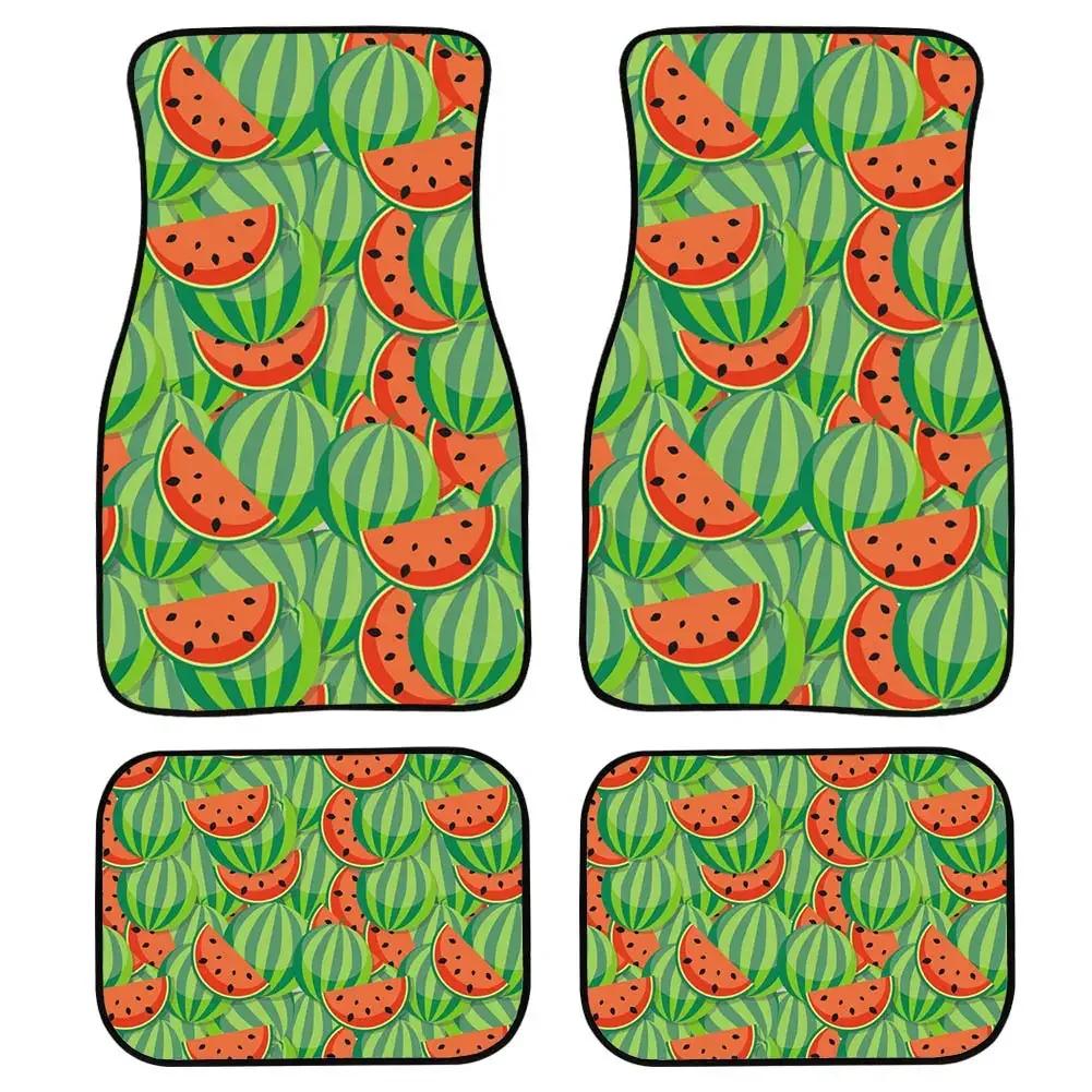 Pink Donuts Heavy Duty Rubber Floor Mats Set 4 PCS Car SUV Truck & Van-All Weather Protection Rugs