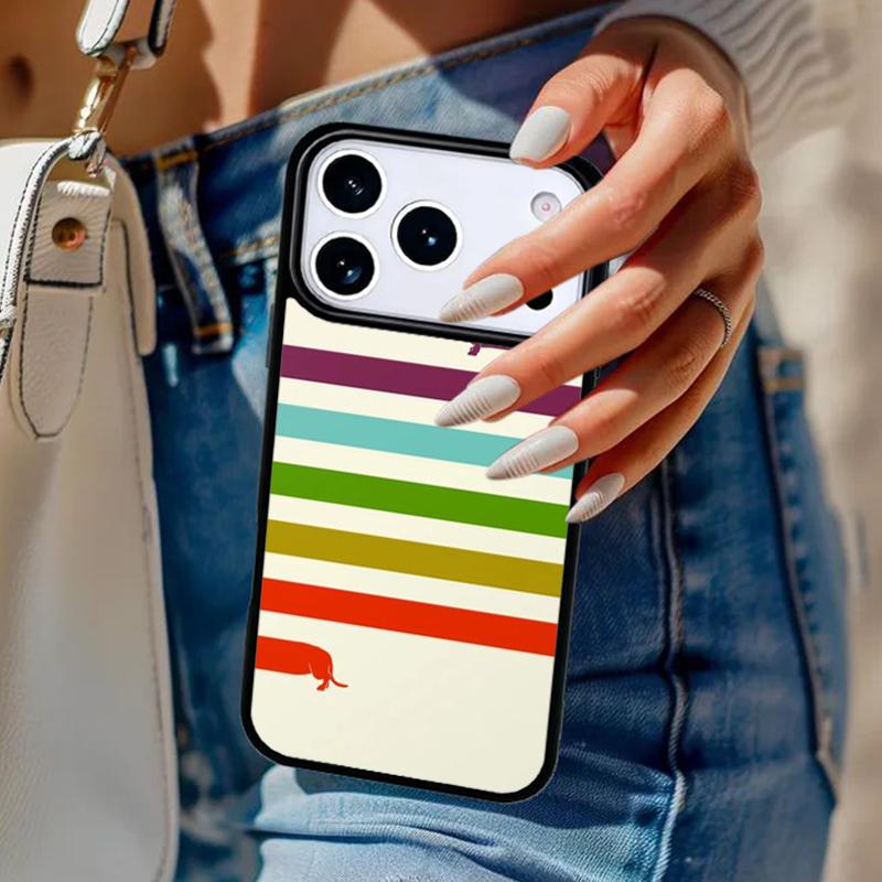 Sausage Dog Dachshund Art Soft Phone Case For iPhone 17 Air 14 15 13 12 Max Cover For Apple 16e 11 Pro Max Plus Coque