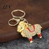 Wear-resistant Keyring Zodiac Keychain with Rhinestones, Sheep Design Bag Pendant, Chinese New Year Lucky Key Charm Charm, Feng Shui Ornament for Car