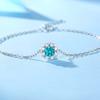 Serenity Day S925 Silver Bracelet For Female Ice Blue Mossanite 0 .5ct Diamond Romantic Party Gifts Girls Cocktail Jewelry