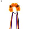 Women Headband Satin Colorful Flower Decor Hair Hoop Bright Color