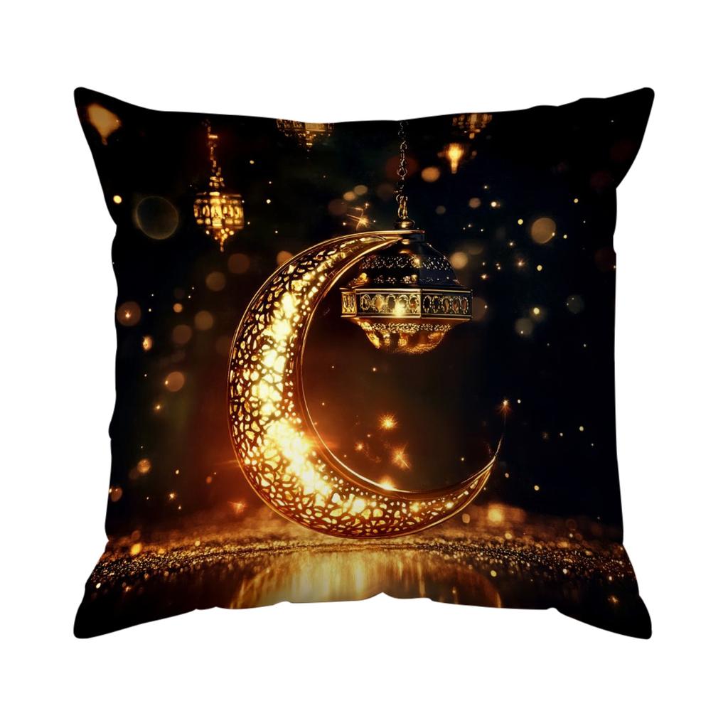 Moon Star Of Ramadan Pillowcase Printed Polyester 40/45/50Cm Throw Pillowcover Decorative Sofa Cushion Pillowslip Home Decor