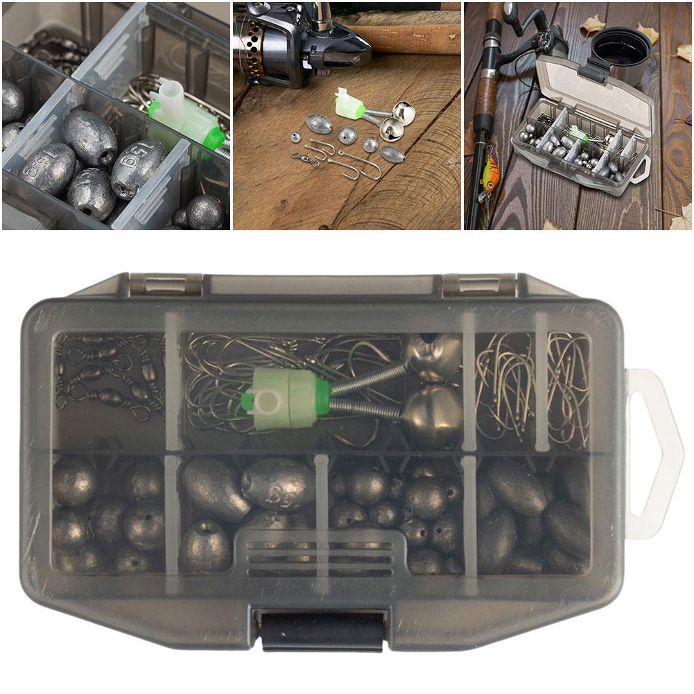 101 Pcs Carp Fishing Tackle Kit Including Weights Sinkers Carp Fishing Rigs Fishing Equipment Starter Kit for Bass Trout Salmon