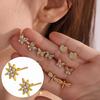 CARLIDANA Hot Selling Zircon Inlaid Earrings Heart Butterfly Star Cat Flower Stainless Steel Gold Plated Earrings Jewelry Women