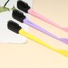 3Pcs Silicone Makeup Tool Set Double Sided Brow Brush And Hair Styler For Quick Touches Ups Travel