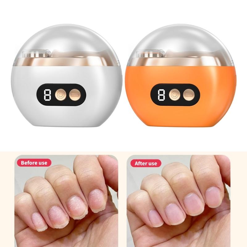 Automatic Nail Trimmer and Polishing Tool Built In LED Light USB Rechargeable Portable Design for Differernt Ages