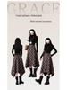 Women's Retro Irregular Plaid Woolen A-line Long Skirt - Autumn/Winter 2025 Collection