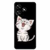 Funda For Oukitel C51 Case Cute Cartoon Cat Black Silicone Soft Phone Case For Oukitel C51 Back Cover Cases C 51 Coque 6.8" Capa