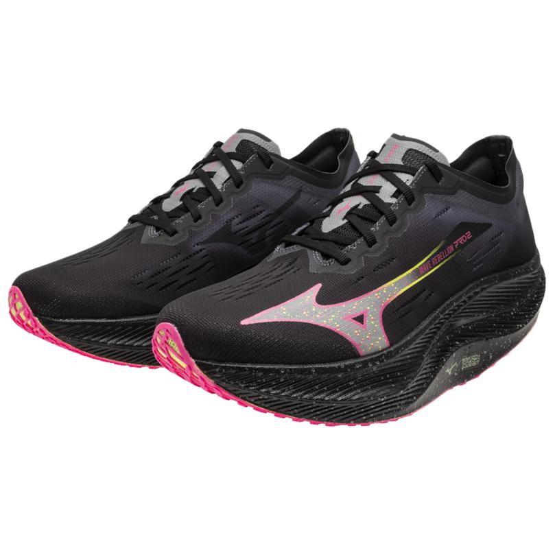 Mizuno Wave Rebellion Pro 2 Black Pink Tetra Unisex Sneakers Silver U1GD241752