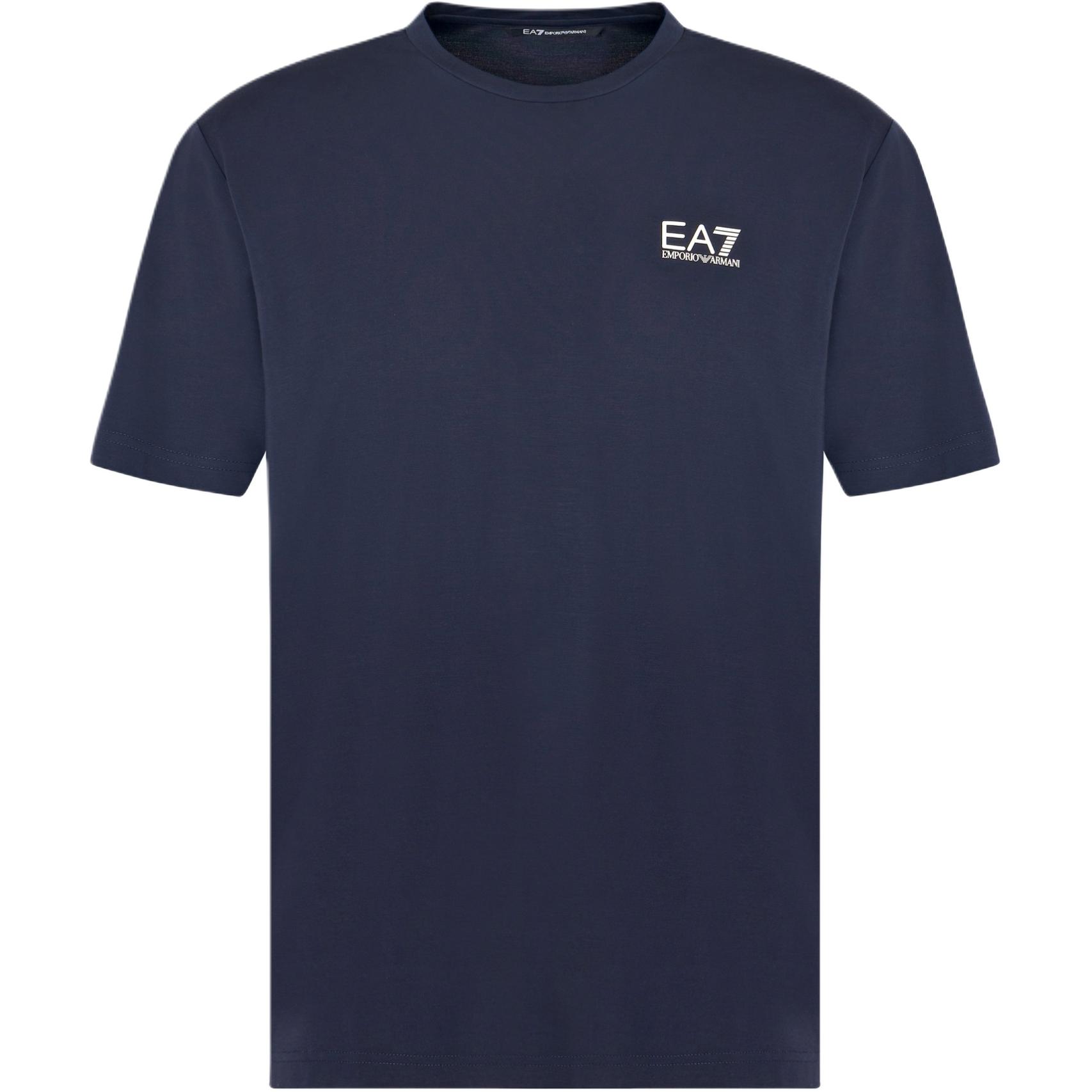 

Emporio Armani EA7 Stretch Fitted Short Sleeve Crew Neck Color Block Printed T-Shirt Men tops Blue 7M000179-AF13530-UB102 XXXL