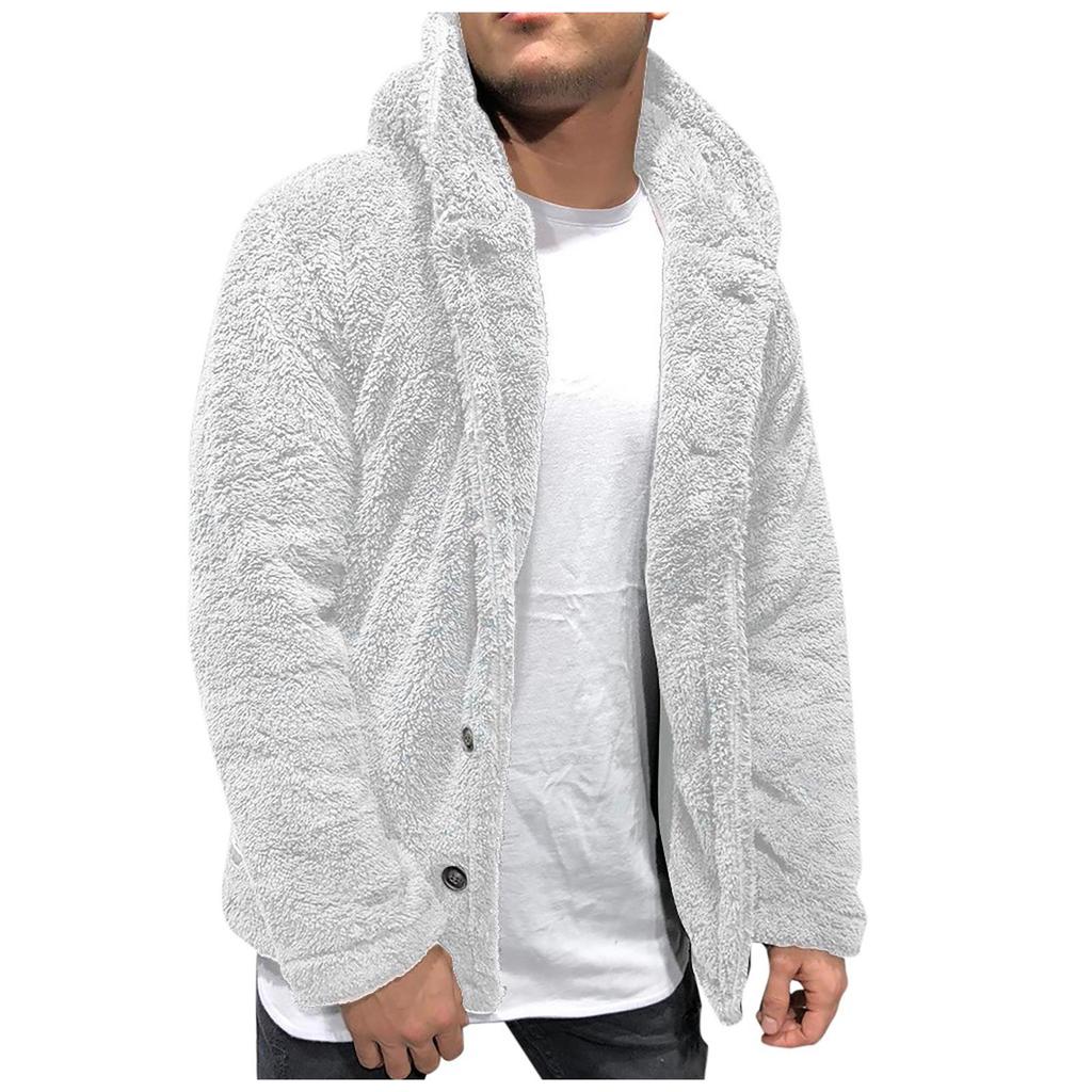Herren Herbst Winter neue Kapuze reine Farbe lose lässige Plüschjacke