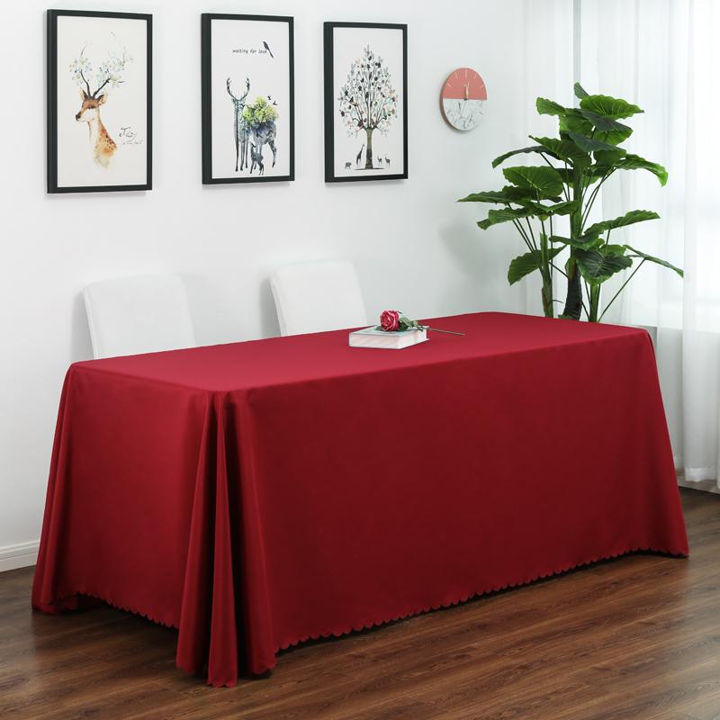 White Rectangle Polyester Tablecloth, Table Cloth Overlay for Birthday, Wedding, Banquet, Party Decoration, Dining Table Cover