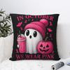 Breast Cancer Halloween Women In October We Wear Pink Pillow Case Cushion Cover Custom Zipper Decor Pillowcover for Sofa 4545cm