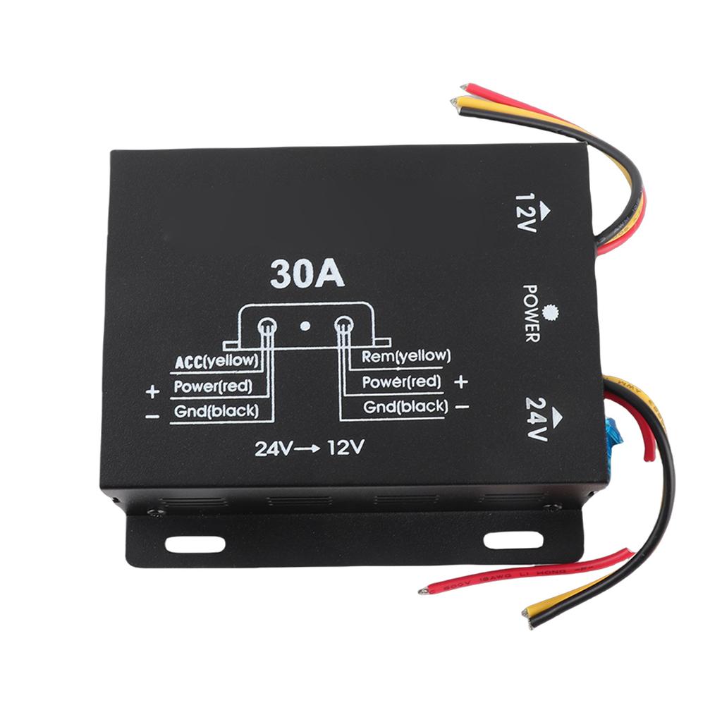 30A Car Power Supply Converter Step Down Inverter 24V To 12V