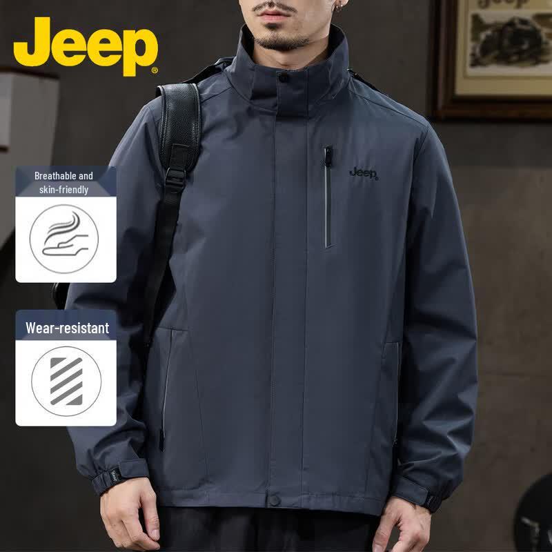 Jeep Men's Autumn Casual Hooded Jacket