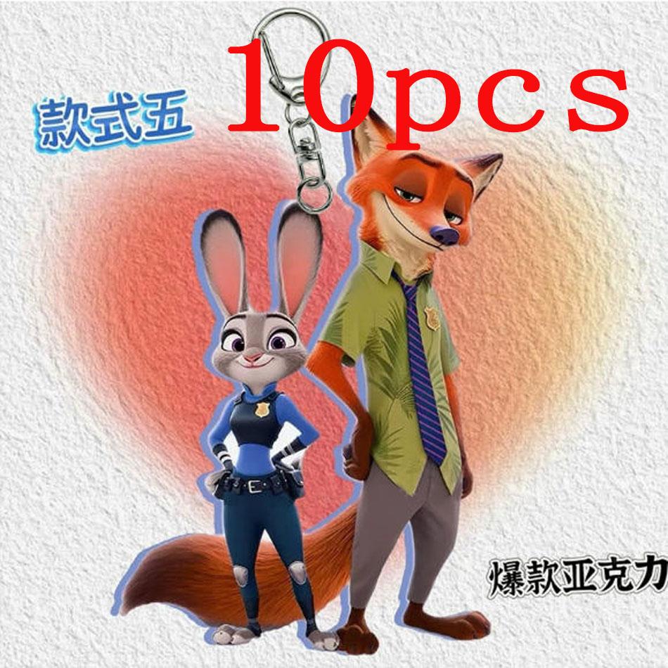Portachiavi Creativo Carino del Film Zootopia Ornaments in Acrilico Cartone Animato Anime Decorazione per Borse alla Moda Regali per Coppie Amici