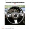 For Mazda MX5 2006-2015 Miata 2009-2014 RX8 CX7 Hand Braid Microfiber Leather Car-styling Steering Wheel Cover Inner Trim