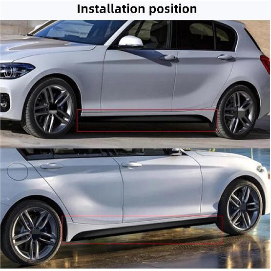 Qizm 2pcs Car Side Skirt Sill Stripe Stickers Black Or Carbon Fiber Black Transfer Glue Decals Fit for BMW 1 3 4 5 6 Series F30 F35 F31(Carbon Fiber