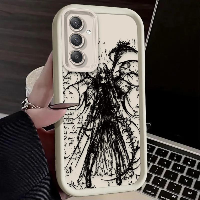 Cyberpunk Angel Retro For Samsung Galaxy Case S24 S23 S22 S21 Ultra Plus Fe A55 A54 A53 A52 A35 A25 A15 A14 5G Phone Y2k Cover