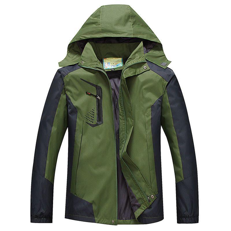 Ветровка мужская куртка водонепроницаемая уличная куртка с капюшоном ...