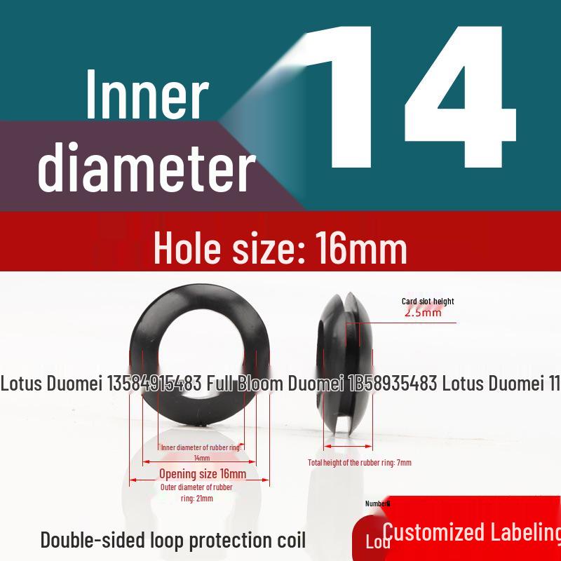 Industrial Dustproof Double-Sided Rubber Cable Grommet & Sealing Ring for Distribution Box