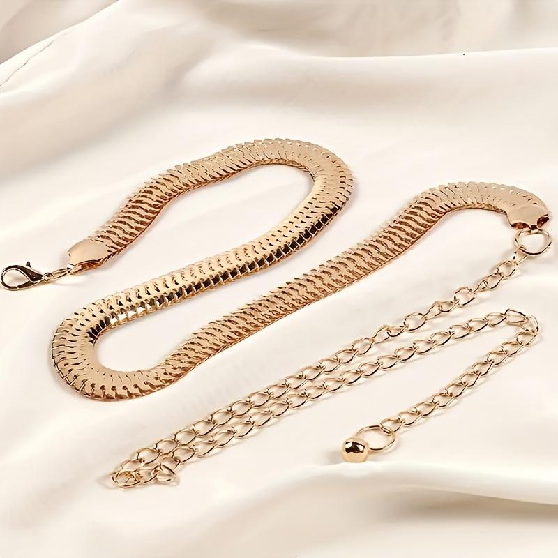 1Pc Stylish and Minimalist Women's Chain Belt, Suitable for Dresses and Slacks