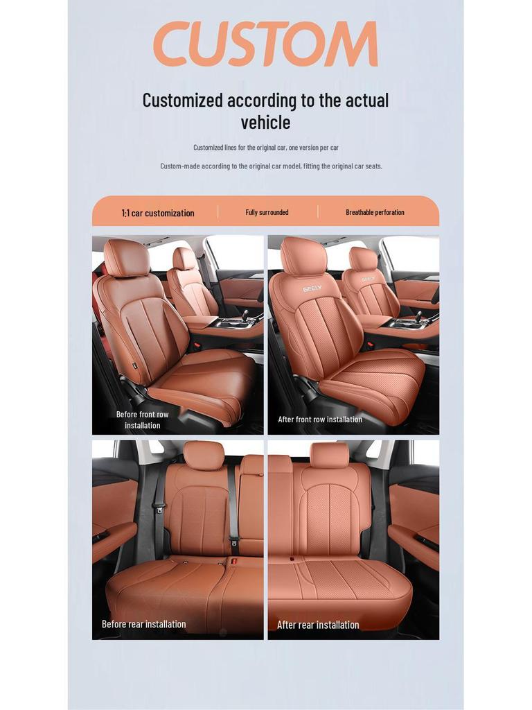 2026 Geely Emgrand 5th Gen Seat Covers: Premium Full Coverage, All-Season Cushions.